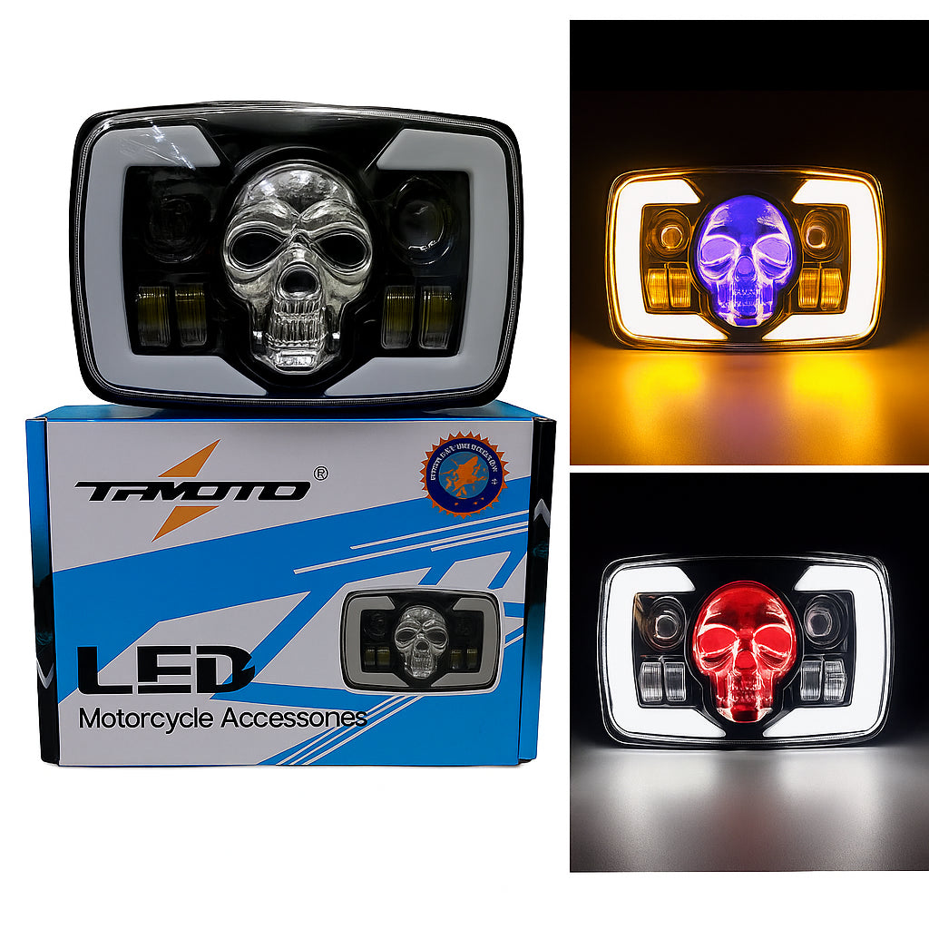 ORIGINAL SKULL HEADLIGHT FOR CD70 & CG125 (WATERPROOF)