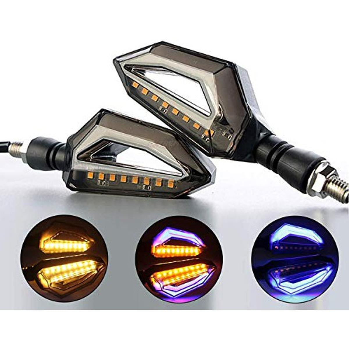2 PCS DRL Bike Indicators ā Flowing LED Lava Style Blinkers