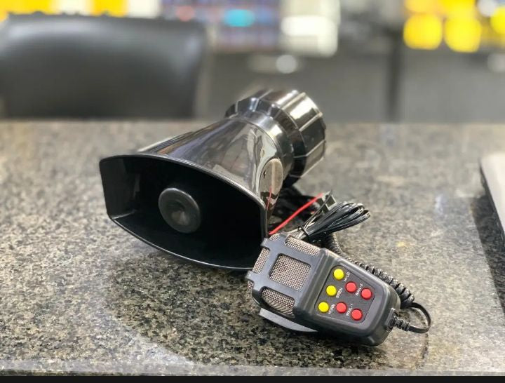 100W 12V 7 Sound Car & Bike Siren Horn Alarm | Emergency Warning Speaker(