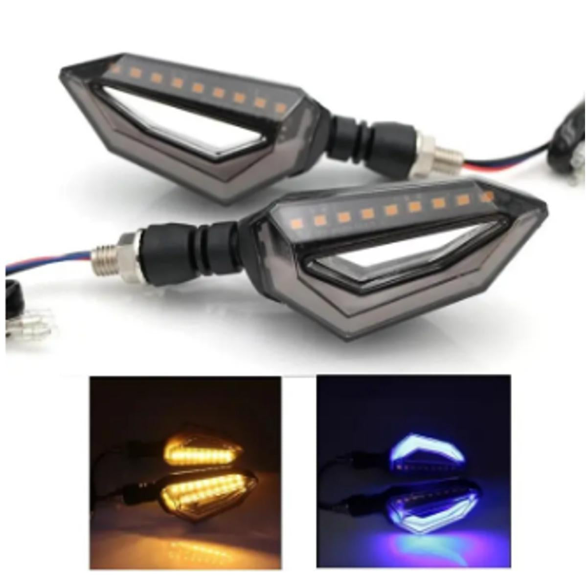 2 PCS DRL Bike Indicators ā Flowing LED Lava Style Blinkers