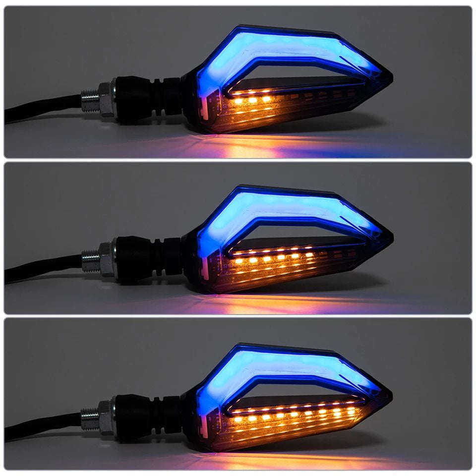 2 PCS DRL Bike Indicators ā Flowing LED Lava Style Blinkers