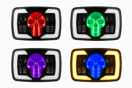 ORIGINAL SKULL HEADLIGHT FOR CD70 & CG125 (WATERPROOF)