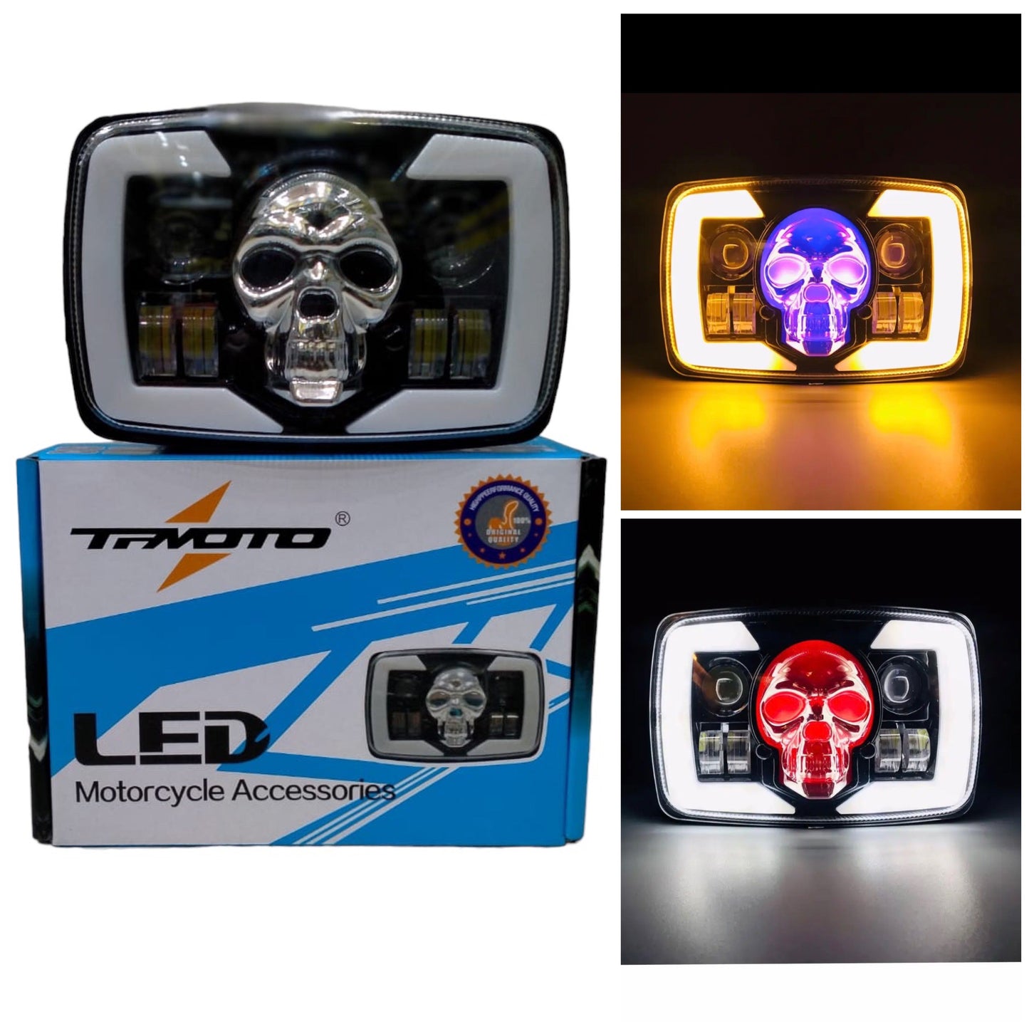 Bike Skull Headlight Projector Beam For 70CC And CG125 Model