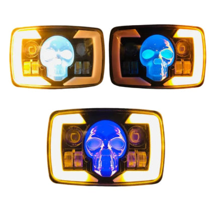 ORIGINAL SKULL HEADLIGHT FOR CD70 & CG125 (WATERPROOF)