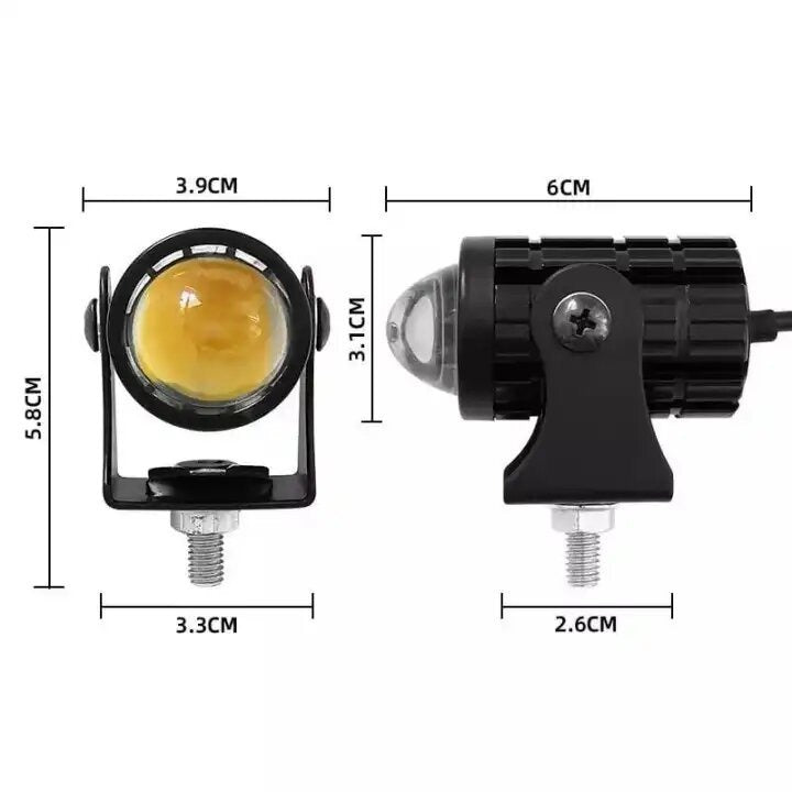 (2pcs) New Mini Driving Fog Light for All Motorcycle, Cars, Jeep(free button)