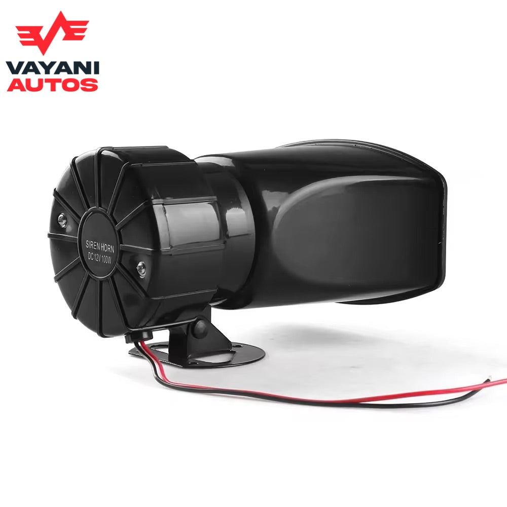 100W 12V 7 Sound Car & Bike Siren Horn Alarm | Emergency Warning Speaker(